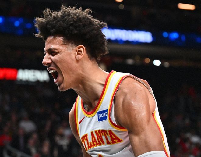 老鹰豪取八连胜 杰伦约翰逊率队三杀篮网